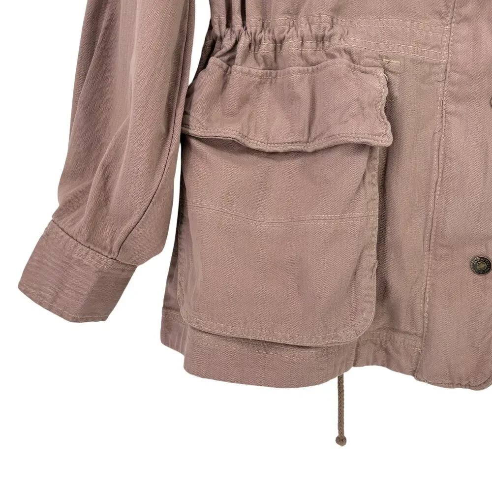 We The Free People Washed Pink Arya Utility Anorak Jacket Womens Sz S